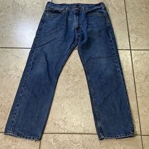 Levi's 505 Men's Straight Leg Blue Jeans, Regular Fit, Tag Size 34x29 (34x28)